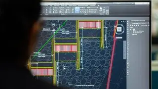 big flat screen of computer monitor