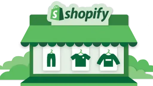 Logo of  Shopify on a store