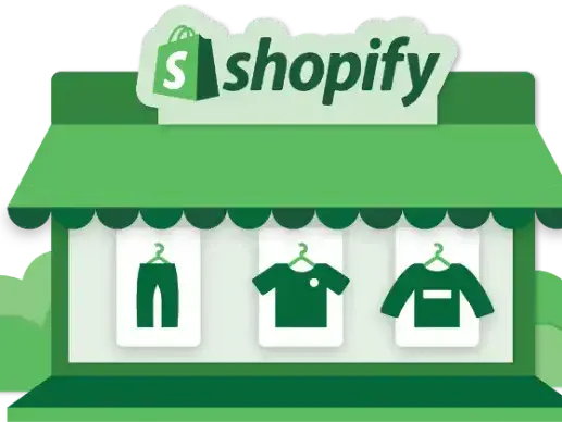 Shopify logo on store