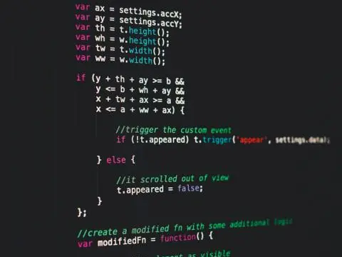 Coding on Computer Screen
